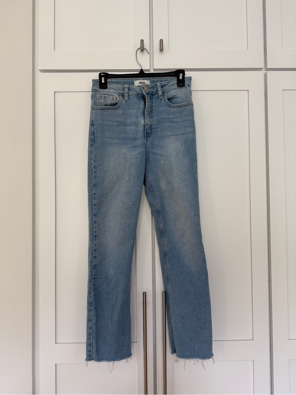 JBD Just Black Denim Straight Leg Raw Hem Jeans Waist 26